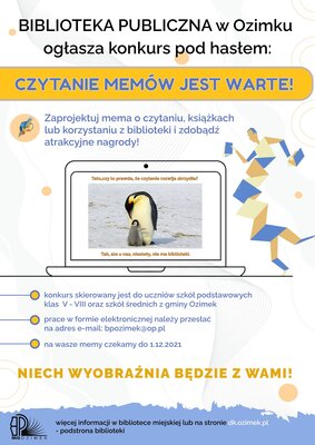 Konkurs „Czytanie memów jest warte!”